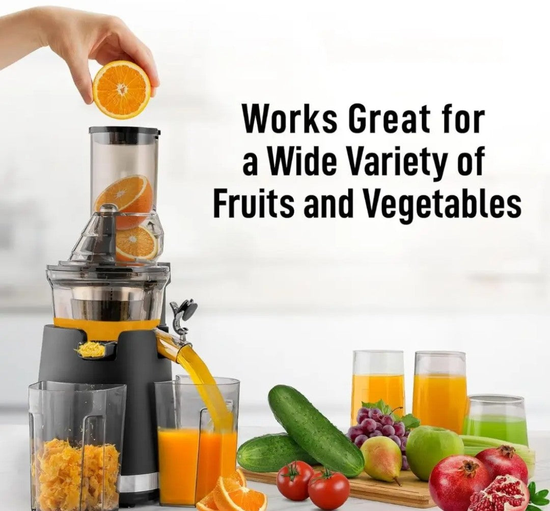 Cold Press Fruit Press Machine -Masticating Juicer with 96% Juice Yield