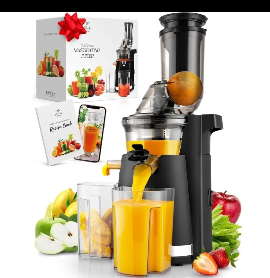 Cold Press Fruit Press Machine -Masticating Juicer with 96% Juice Yield